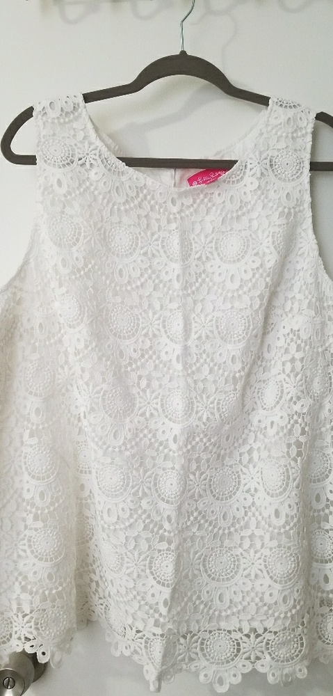 Plus Lilly Pulitzer for Target white lace tank